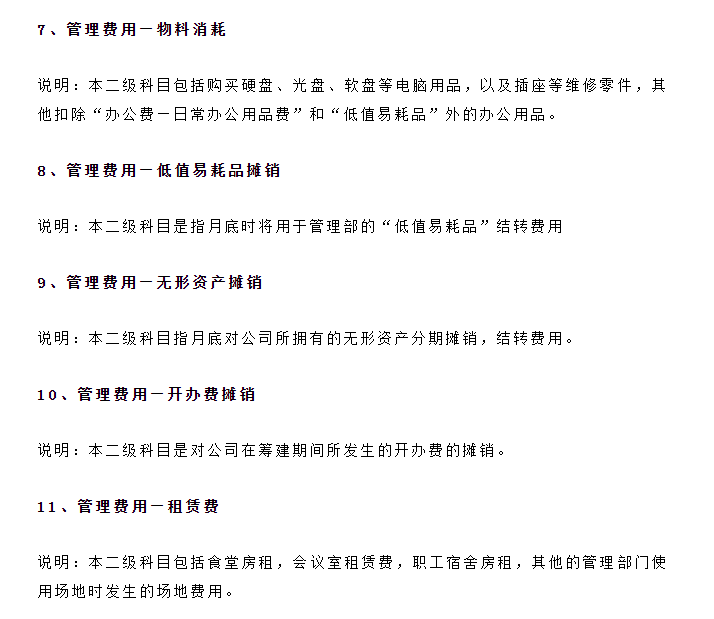 建议收藏！管理费用明细科目大全！以后再也不怕入错账了