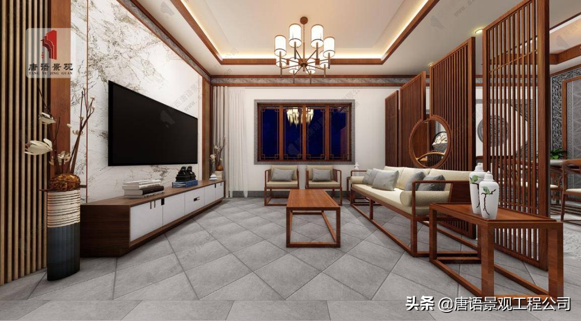 【室內設計估價相關資料】新中式室內裝潢設計效果圖，古樸淡雅讓人靜心舒適