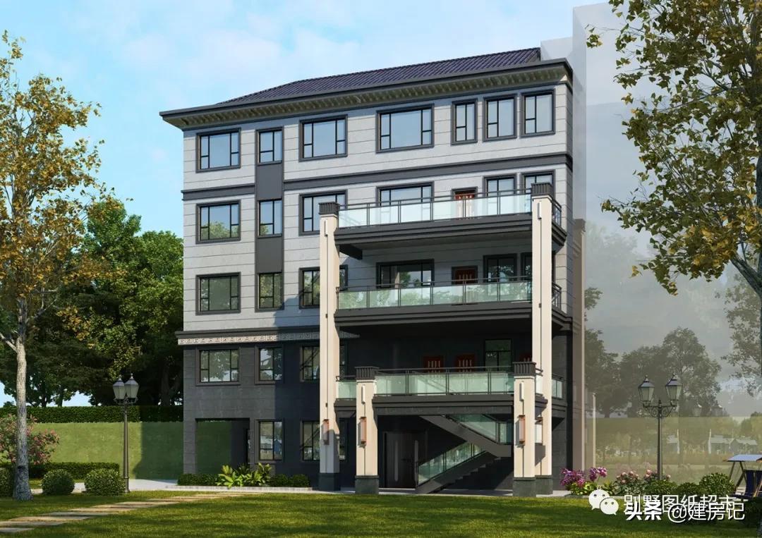农村临街建房有商铺才实用,6套江苏带门面别墅,建就是村里地标