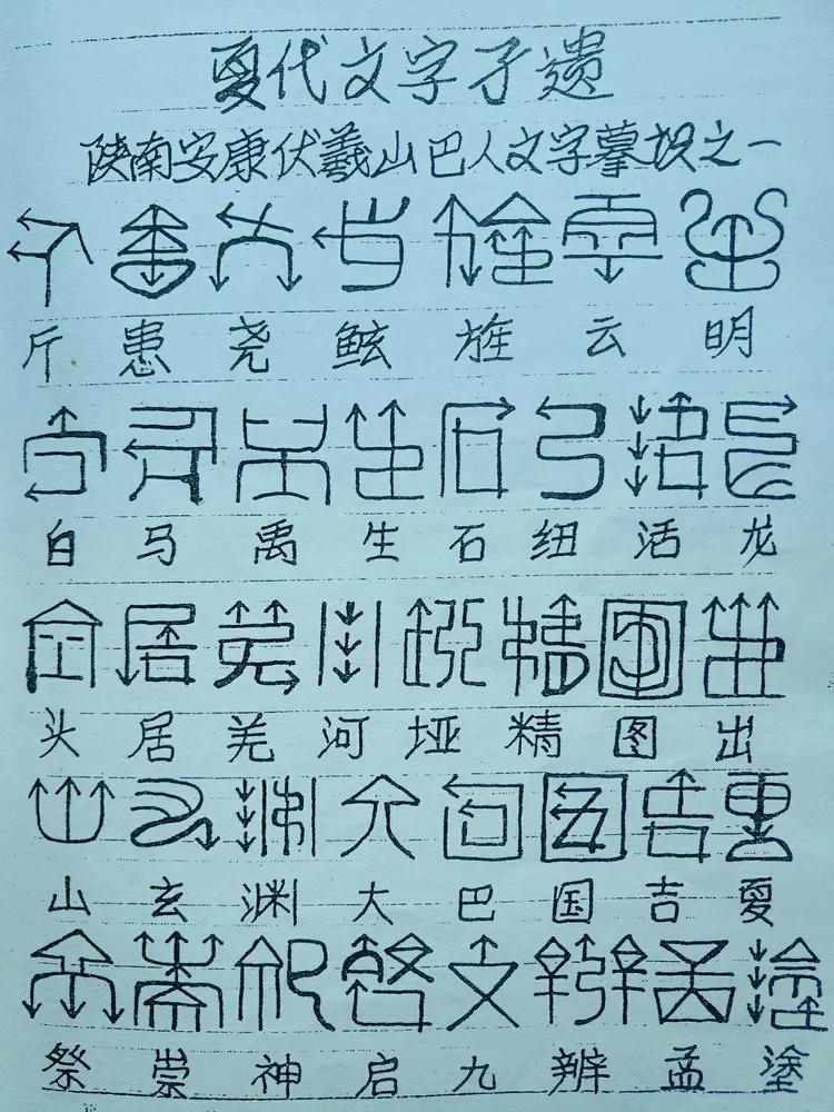 黄镇山：陕南安康伏羲山巴人文字释读