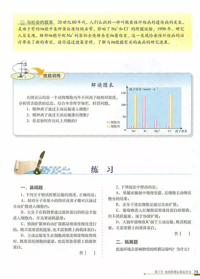 人教版高中生物（必修1）电子课本（高清版）