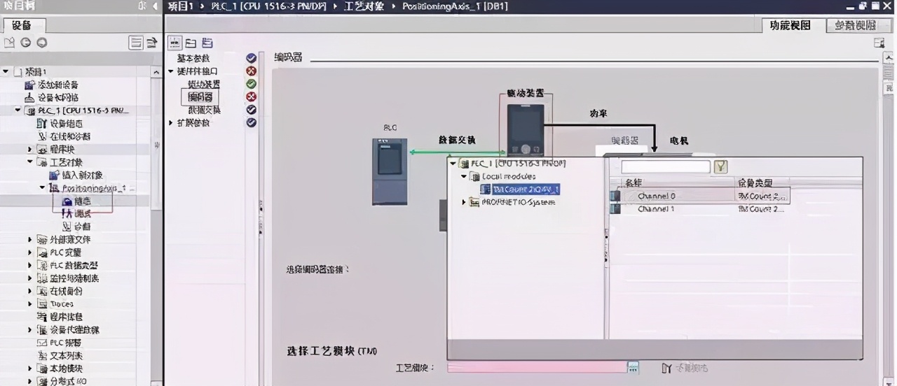 S7-1500PLC+变频器+编码器组成位置控制系统
