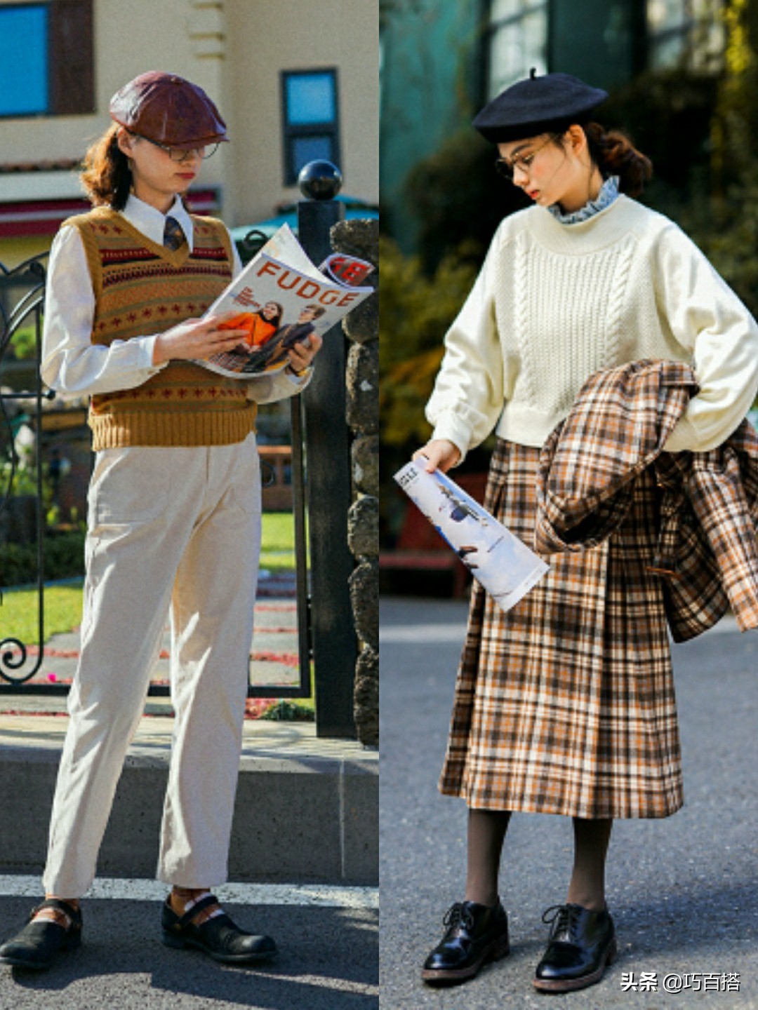学院风穿搭太“装”少女了？低调优雅的英伦风搭配，时尚品味