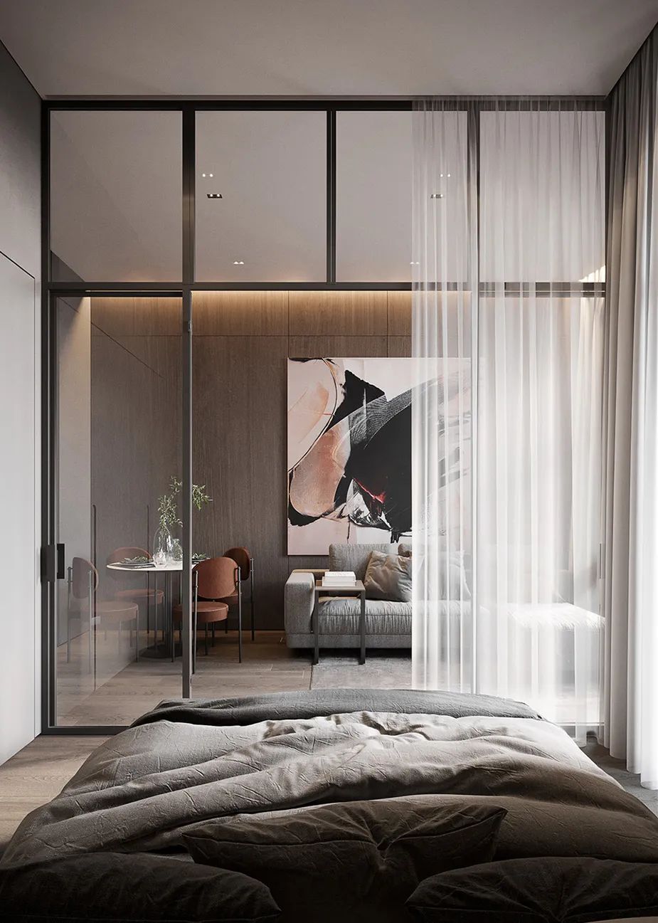 卧室拆掉墙面，全屋开放布局，44㎡小公寓装修后，简直绝了