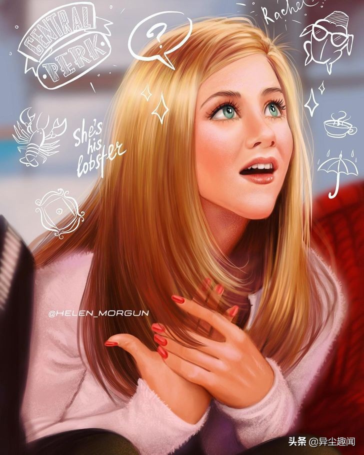 一位艺术家把20多位影视明星变成了迷人的卡通人物