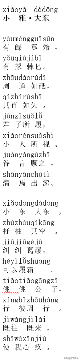 篇篇经典，翩翩《诗经》——203小雅·大东