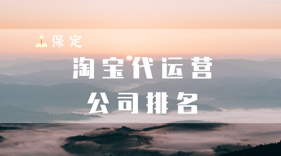 保定淘宝代运营公司排名