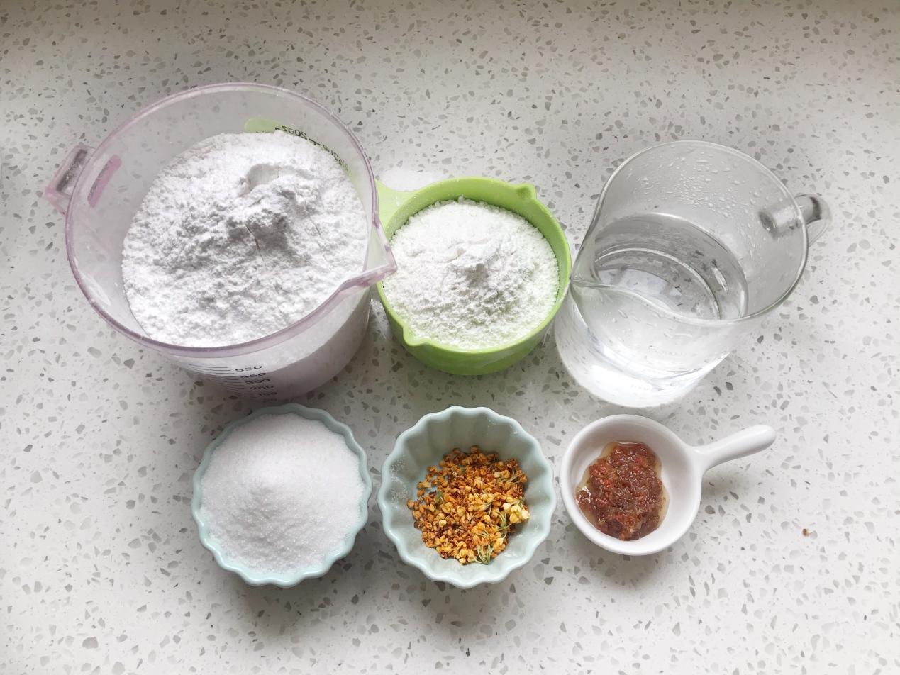 自制桂花糕，清甜软糯，做法简单，味道比买的还好吃