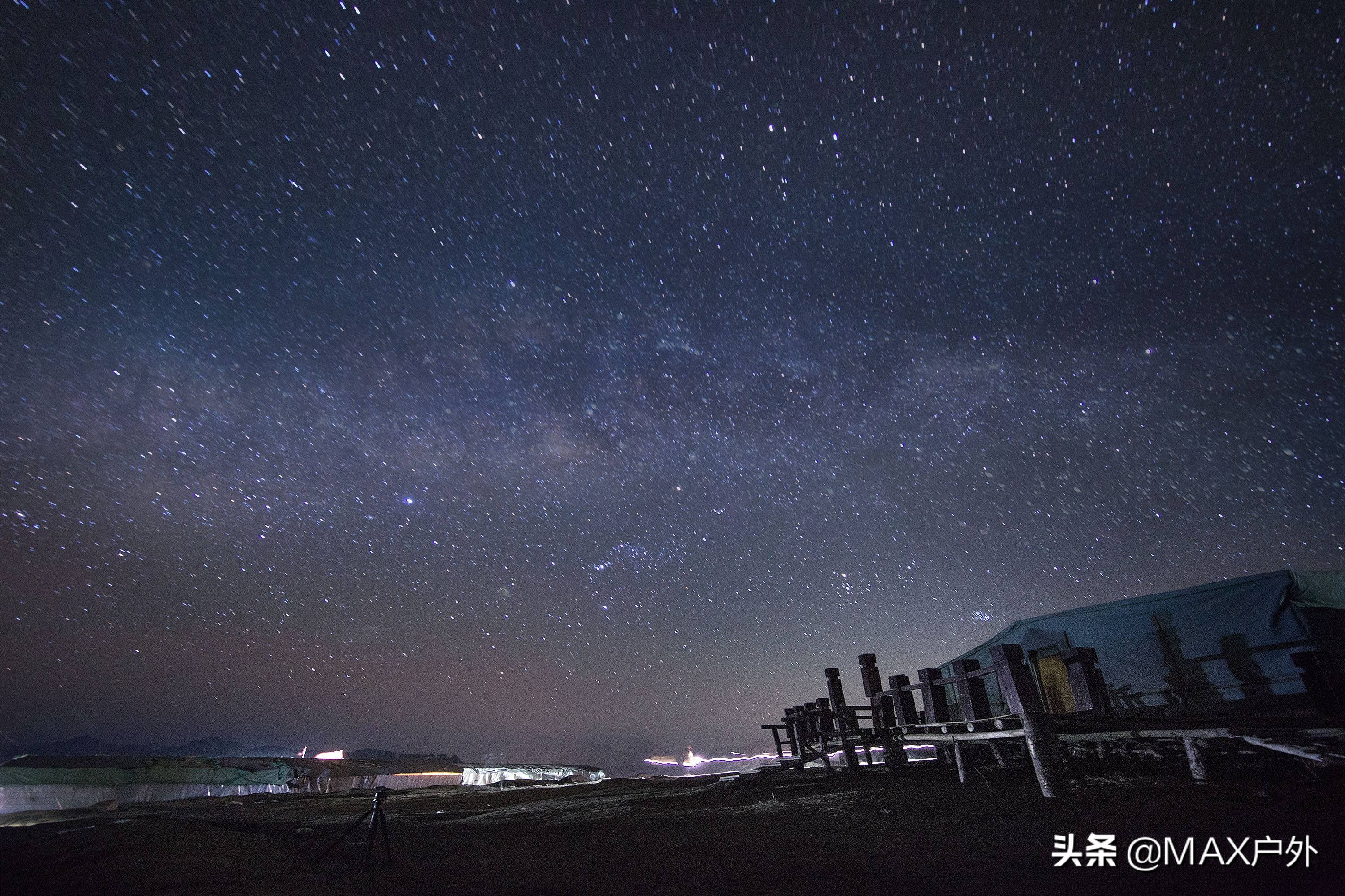 日出,雪山,佛光和星海,从傍晚开始,耐心的把相机架好,就可以等待星空
