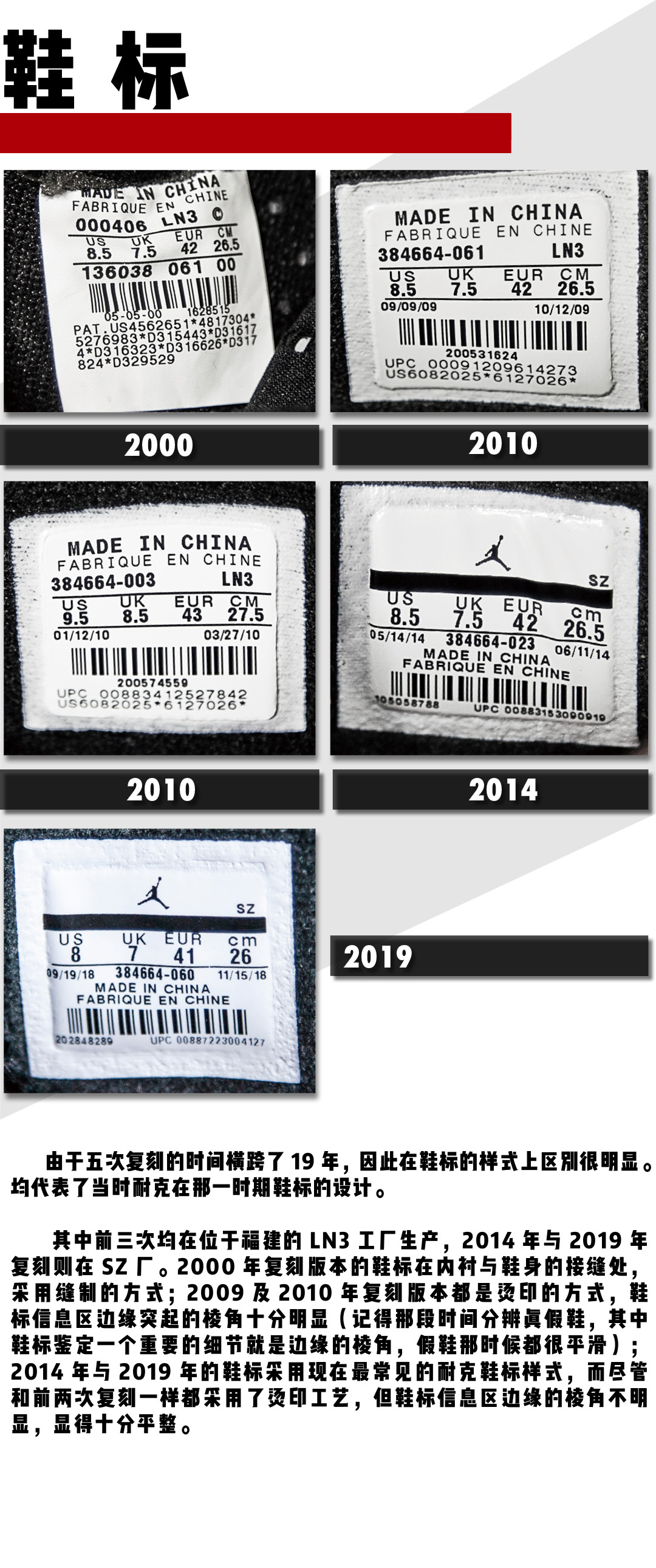 买了五双Air Jordan 6黑红每一双都不一样？——AJ6历次复刻对比