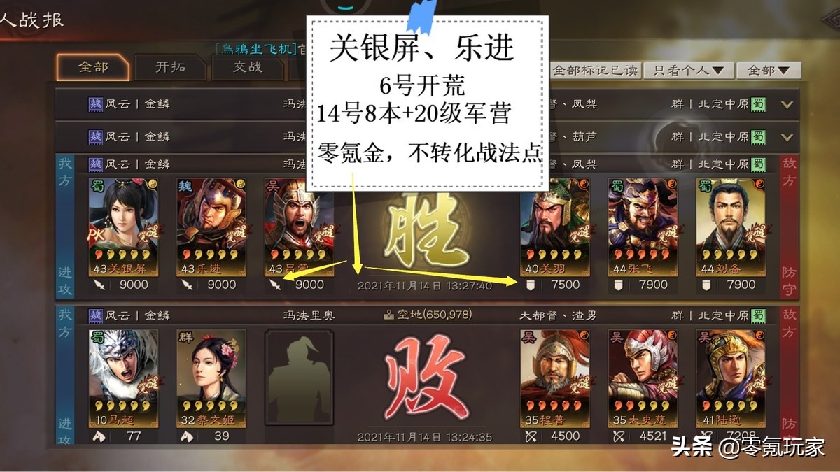 三国志战略版：零氪玩家开荒8天达到20级军营，44级武将28000兵力