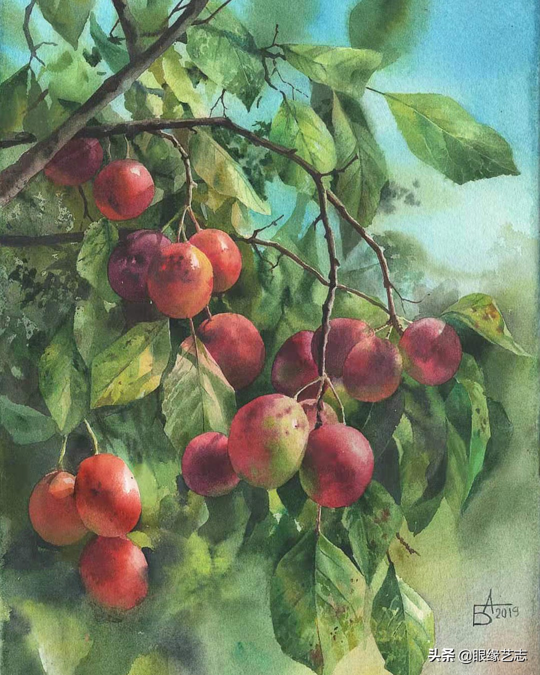 流年梦境，四季繁花。水彩伊人，临芳而画