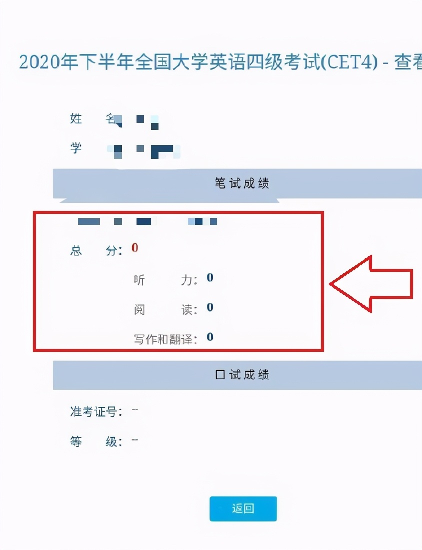 四六级成绩公布，有人遗憾424，有人惊喜425，有人意外0分