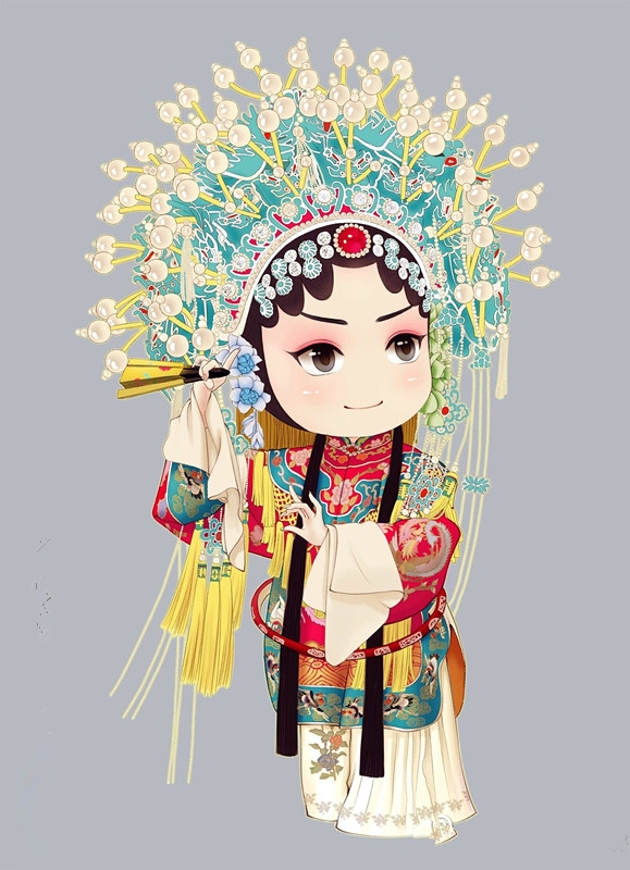 粉墨登场q版京剧人物粉墨登场