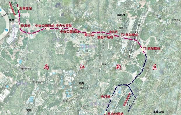 重庆轻轨10号线线路图（全线）
