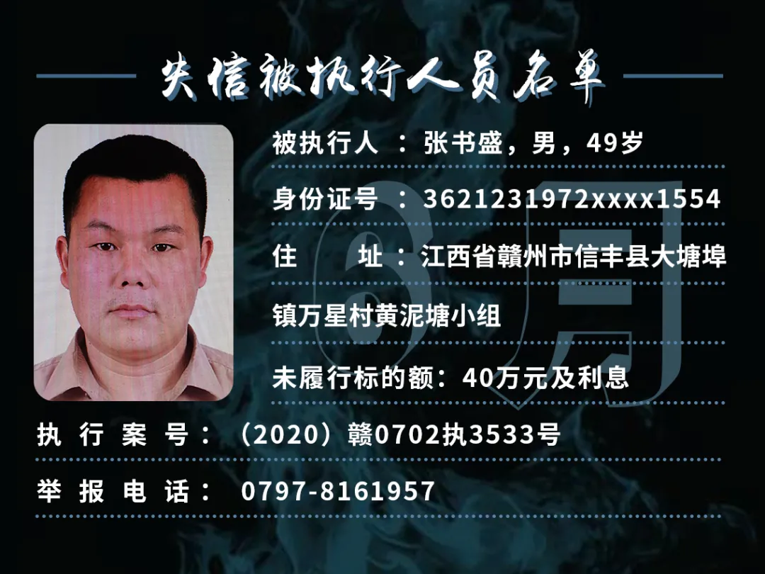 曝光!这些赣州人欠钱不还!你认识吗?