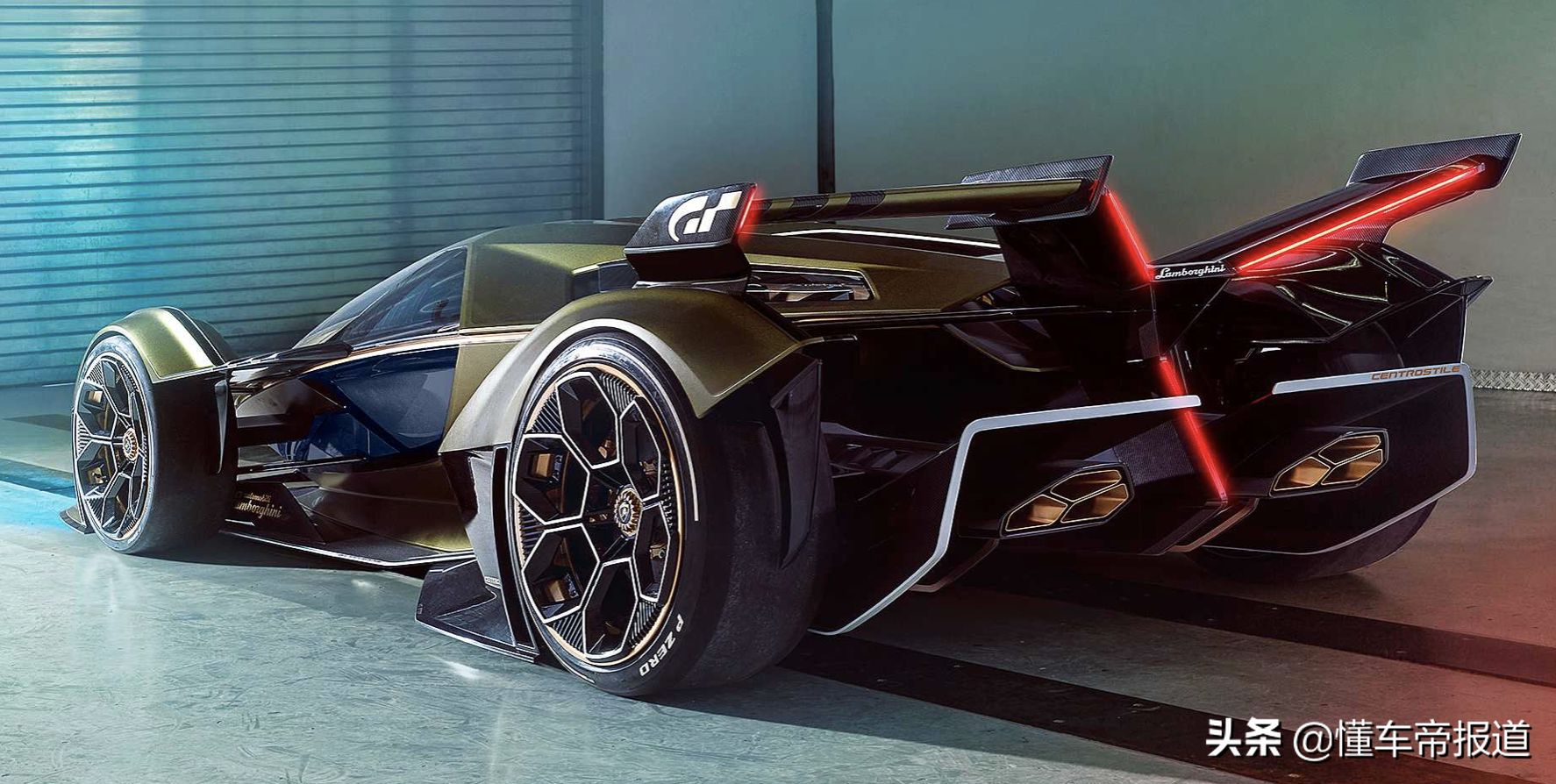 采用单座设计 兰博基尼Lambo V12 Vision Gran Turismo概念车官图