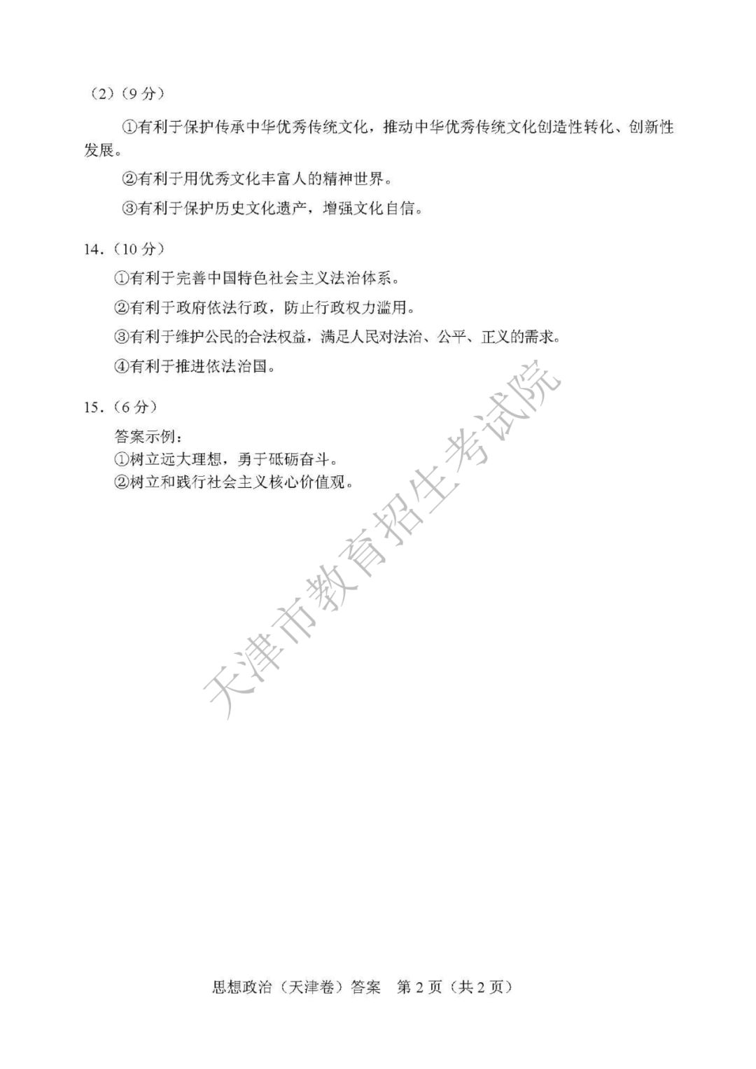 高考结束啦 | 2019年天津市普通高考各科目试卷及参考答案发布