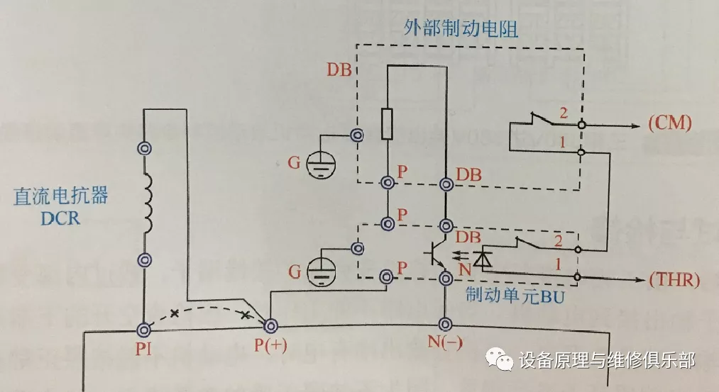 带有自动制动功能的变频器电动机控制电路