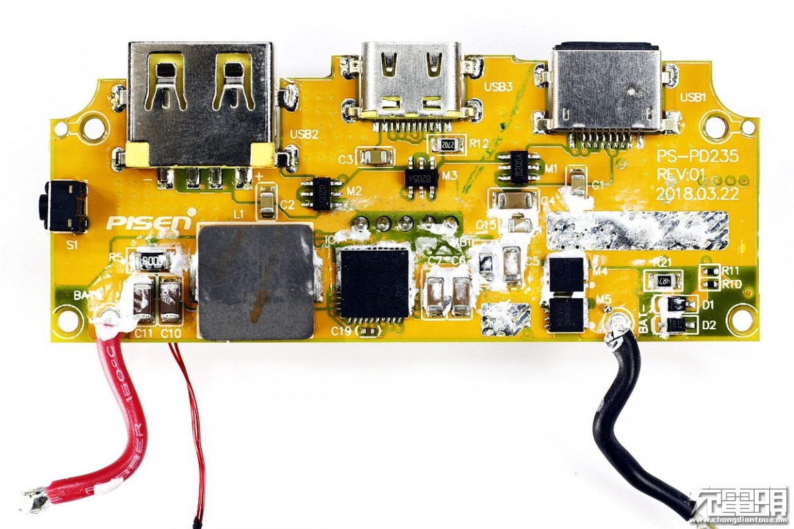 品胜快充电库20100mAh快充移动电源TS-D235拆解