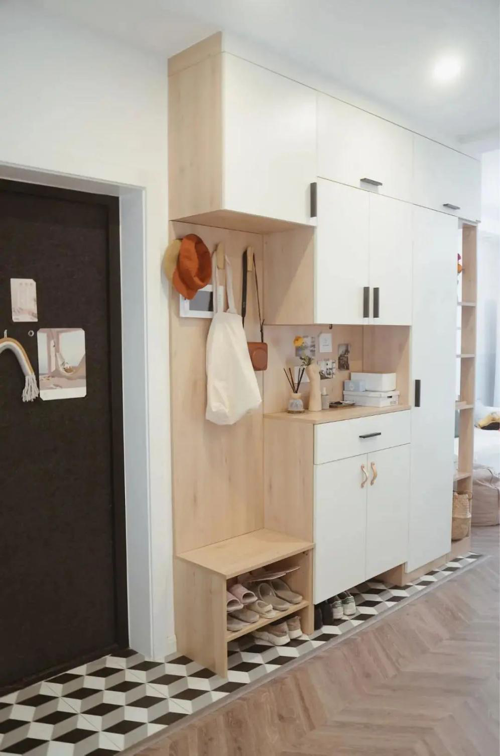 玄关鞋柜怎么设计?给你4种设计方案,照着装准没错