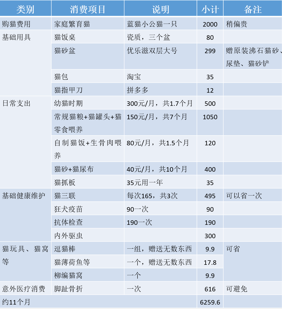 养一只英短蓝猫需要花多少钱：新手养猫的呕心沥血经验总结