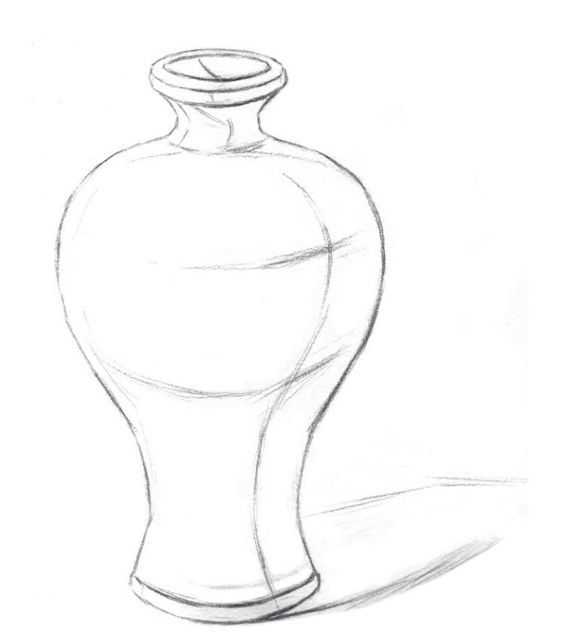 素描花瓶 简笔画图片