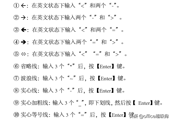 3-88 输入常用箭头和线条