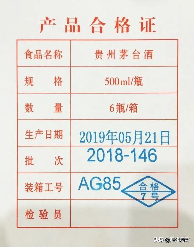近40年茅台酒合格证大全
