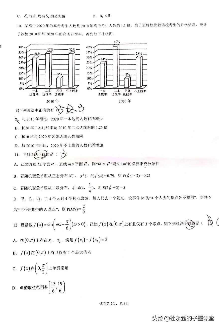 樟木头子墨教育：分享2021惠州一中实验学校五月模拟——数学