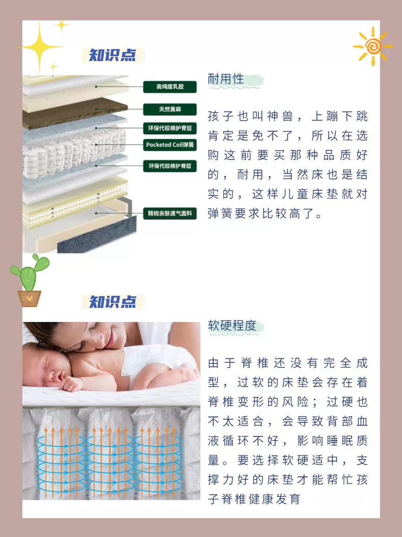 儿童床垫应该怎么选?宝妈赶紧收藏起来