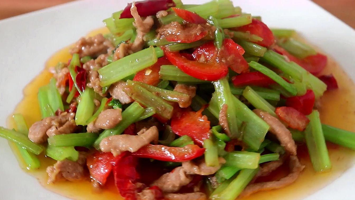 芹菜肉丝做法,这样做芹菜炒肉丝,芹香四溢,肉嫩爽口,特别好吃 - 读书