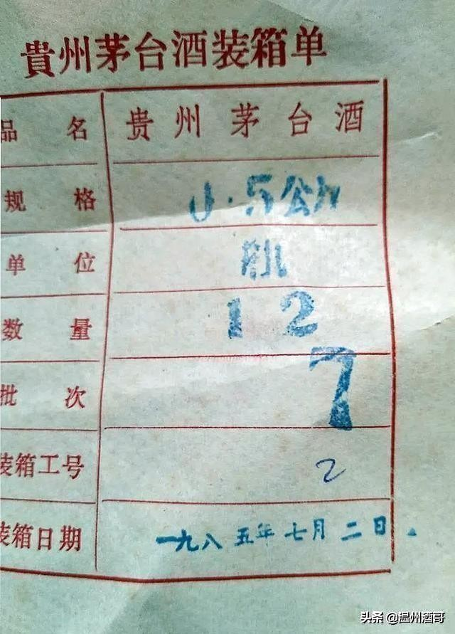 近40年茅台酒合格证大全