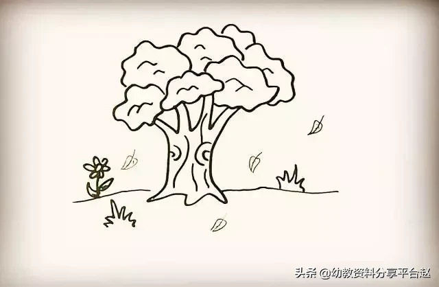 植树简笔画，教你超简单的大树简笔画