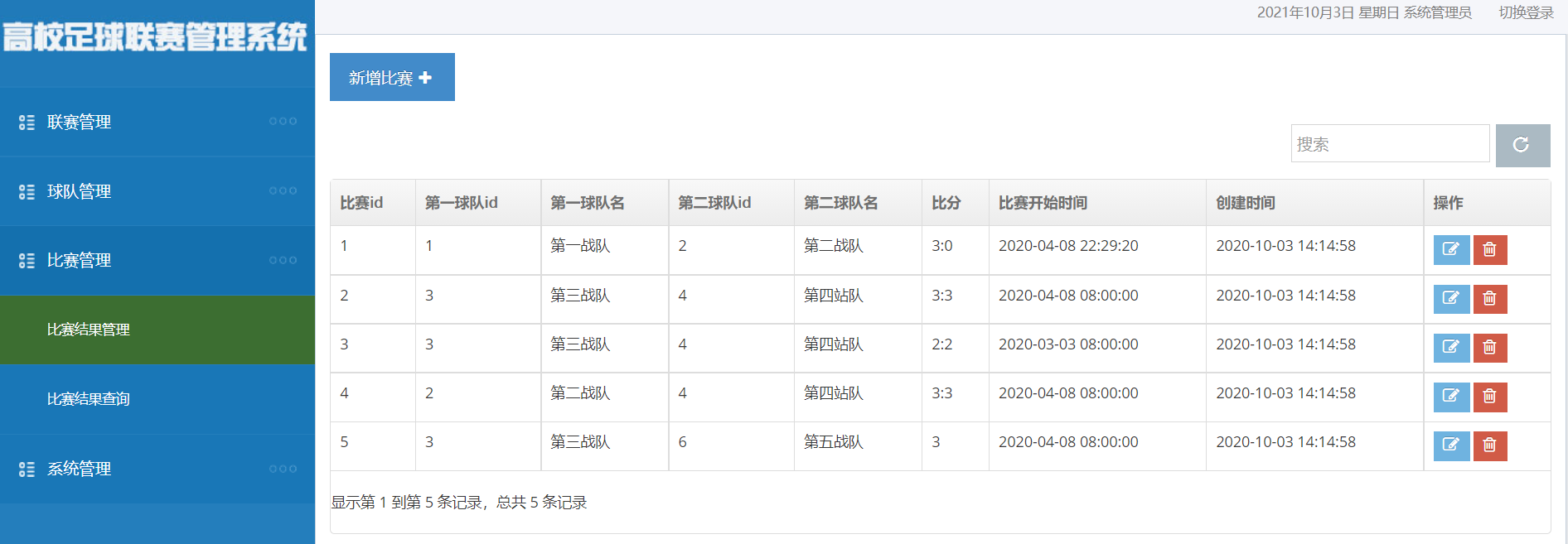 足球比赛数据库管理系统(SSM足球联赛管理系统)