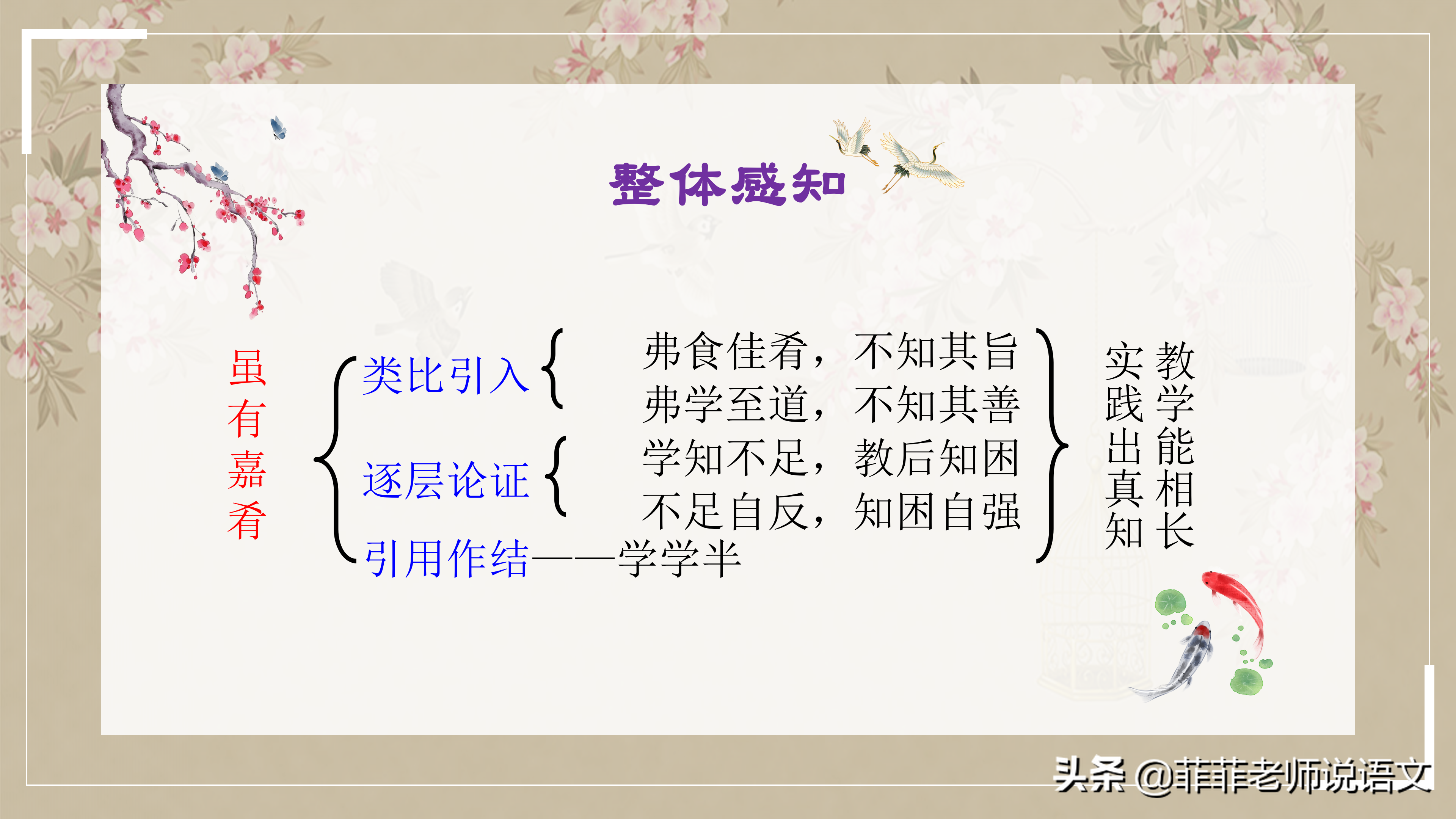 课文及详细批注《虽有嘉肴》节选自《礼记·学记》.