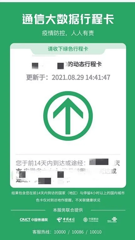 较远的同学也可以提供电子版验证报告),健康码绿码,通信大数据行程卡