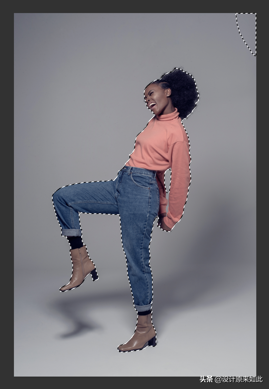 纯色带投影的图片如何抠图去背景？PS抠图技巧，简单快速