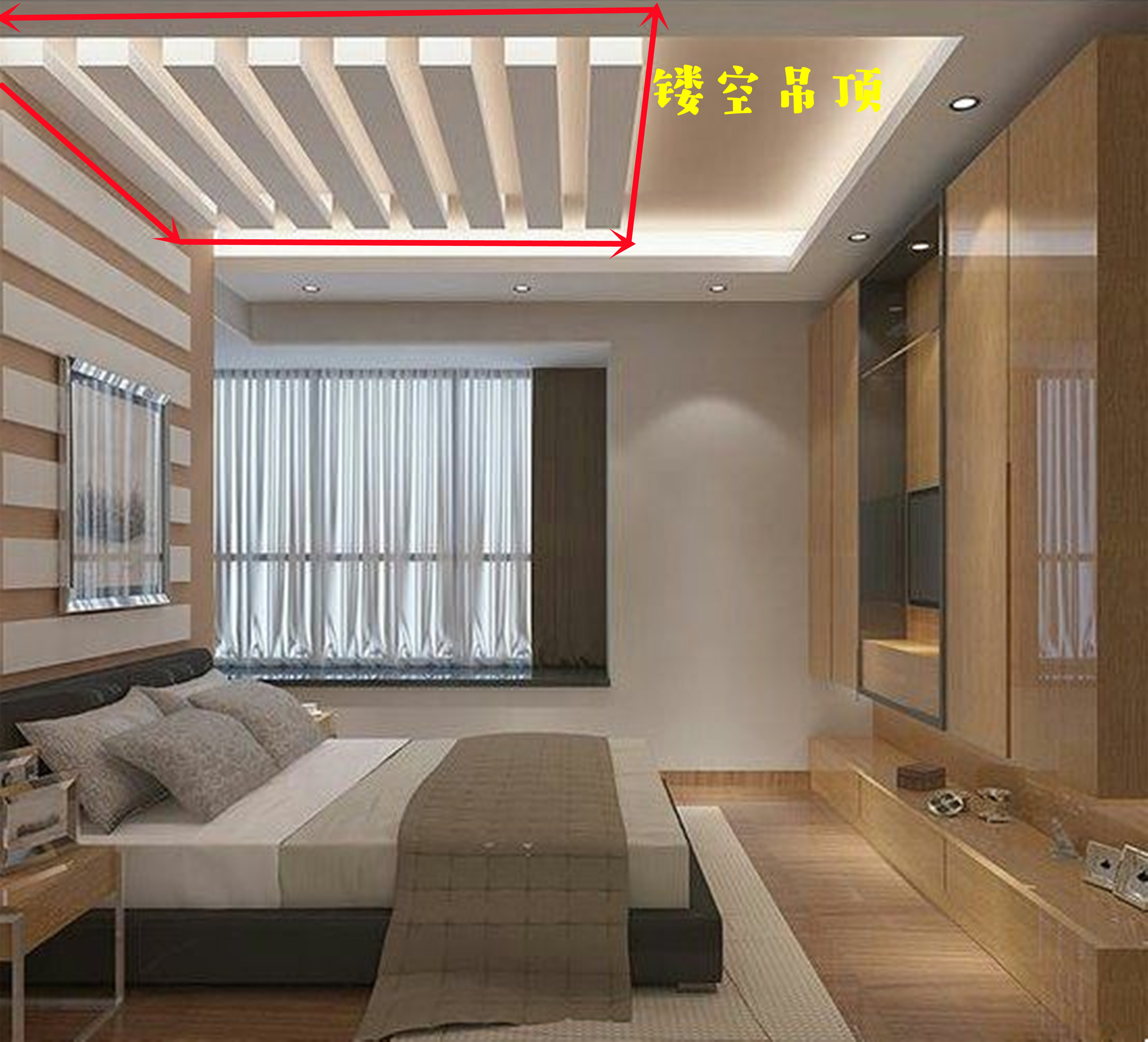卧室这5种吊顶设计，在国内并不吃香，躺在床上看花眼，不敢恭维