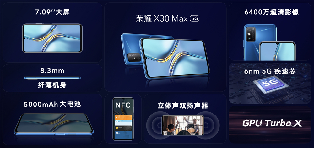 荣耀双十一新品上线！轻薄荣耀X30i、大屏荣耀X30 Max正式发布