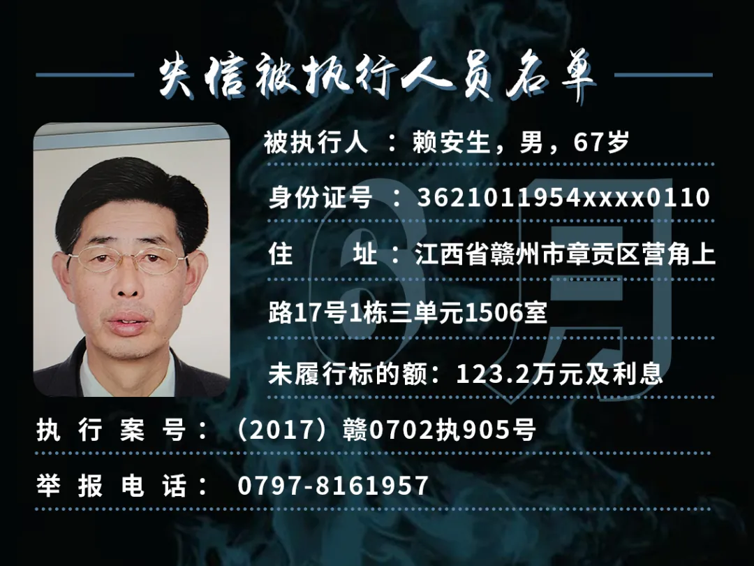 曝光!这些赣州人欠钱不还!你认识吗?