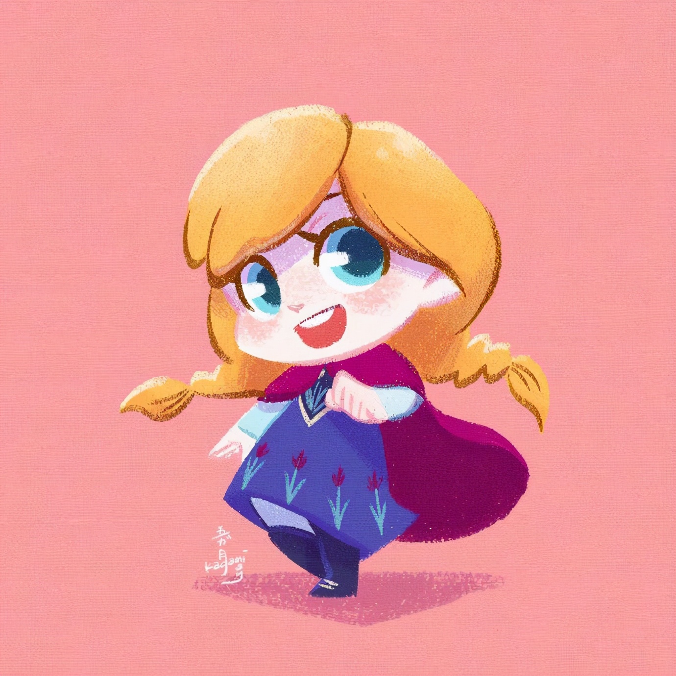 超可爱的q版迪士尼公主,谁能抵挡安娜和艾莎的卖萌?我是不能