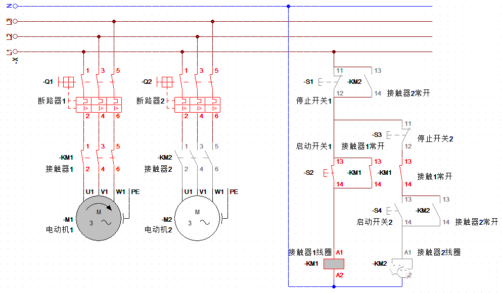 一分钟学会电机正反转电路 电机顺序启动，逆序停止