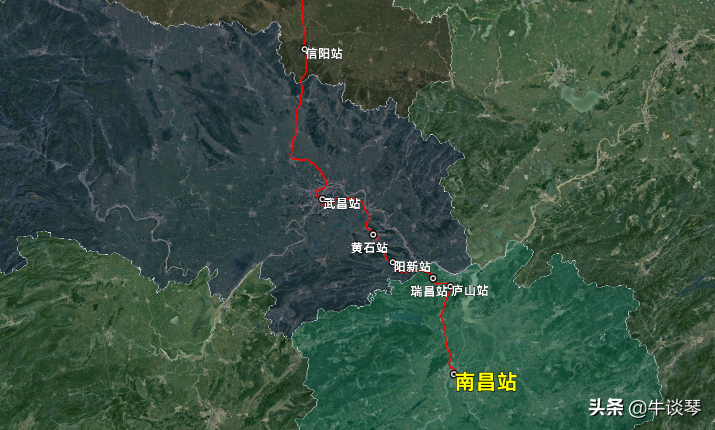 T167次列车运行线路图：北京西开往江西南昌，全程1580公里