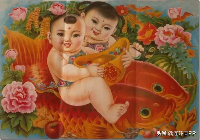 「招财纳福」年年有鱼的娃娃年画大集合，太萌太可爱了