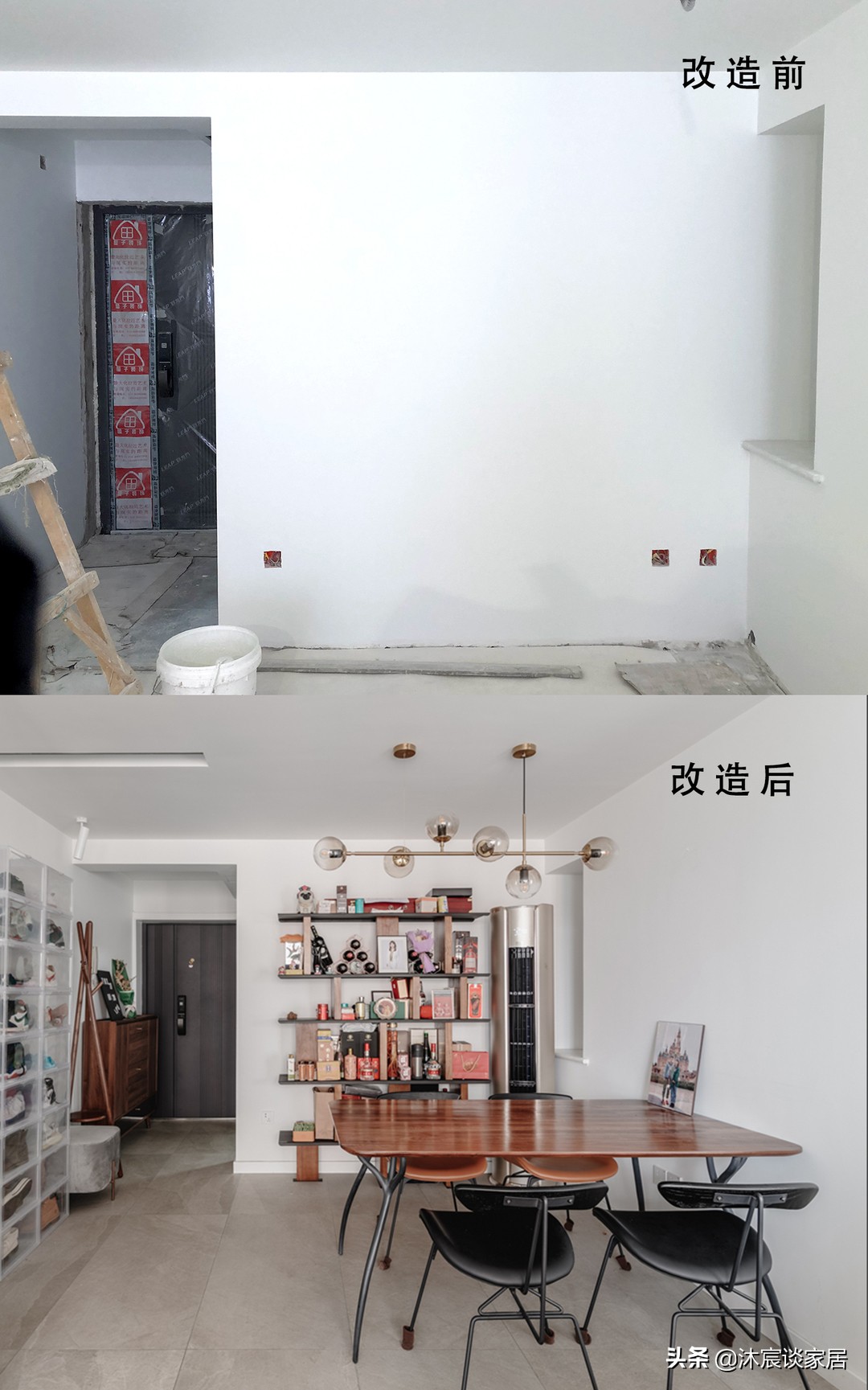 她家看着平淡，但简洁清爽，用窗帘隔出一间卧室，温馨且幸福