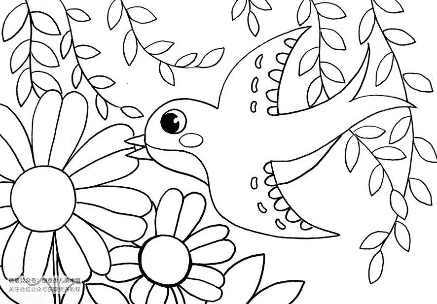 简笔画只小燕子的画法