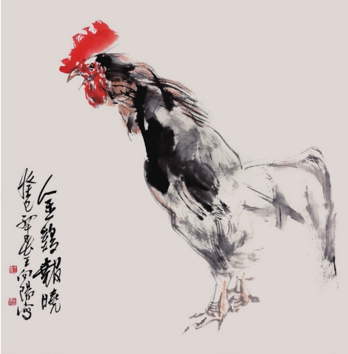 写意公鸡的三种画法以意写之