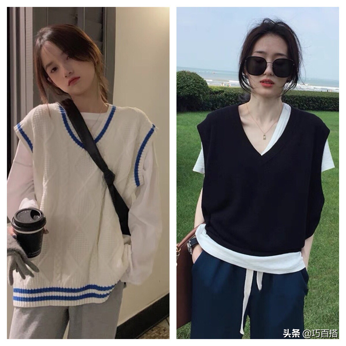 针织衫里面配什么衣服（好看的针织衫搭配女图片）