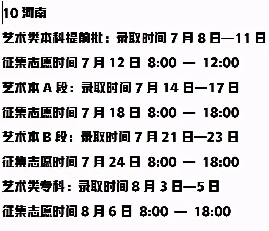 请收藏好！艺术类2021年录取批次及时间已更新至全国31个省市